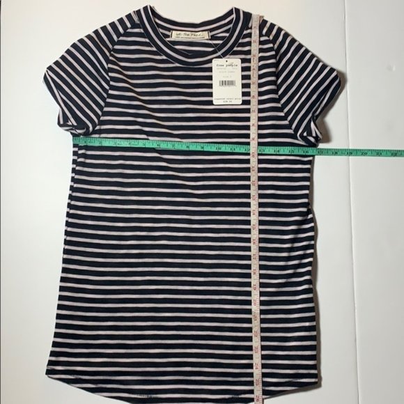 NWT Free People Night Sky Stripe T Shirt Black - Picture 9 of 10